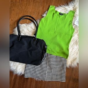 Hampshire Studios knit green tank size M